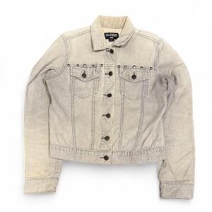 Y2K Polo Ralph Lauren Jeans Co Faded Studded Corduroy Cropped Jacket